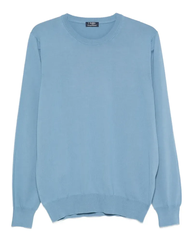 BARBA Pullover mit rundem Ausschnitt - Blau Blau