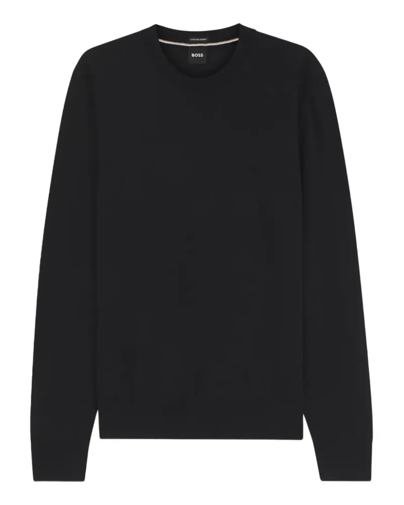HUGO BOSS Pullover mit rundem Ausschnitt - Schwarz Schwarz
