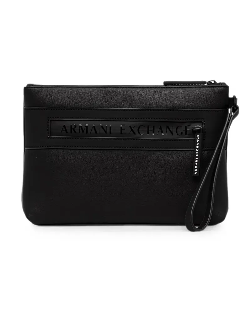 Armani Exchange logo-embossed belt bag - Schwarz Schwarz