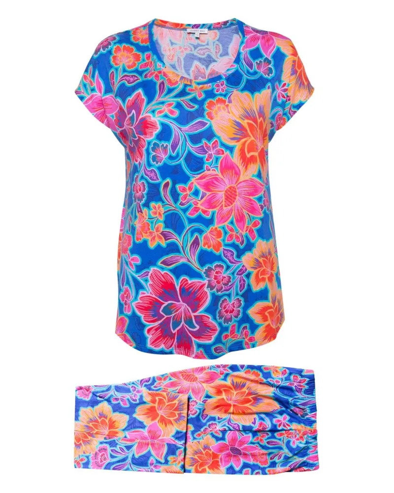 Johnny Was The Bobbie Crop Pyjama - Blau Blau