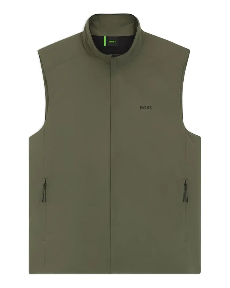 HUGO BOSS logo-print high-neck gilet - Grün Grün