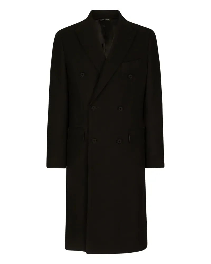 Dolce & Gabbana Doppelreihiger Mantel - Schwarz Schwarz