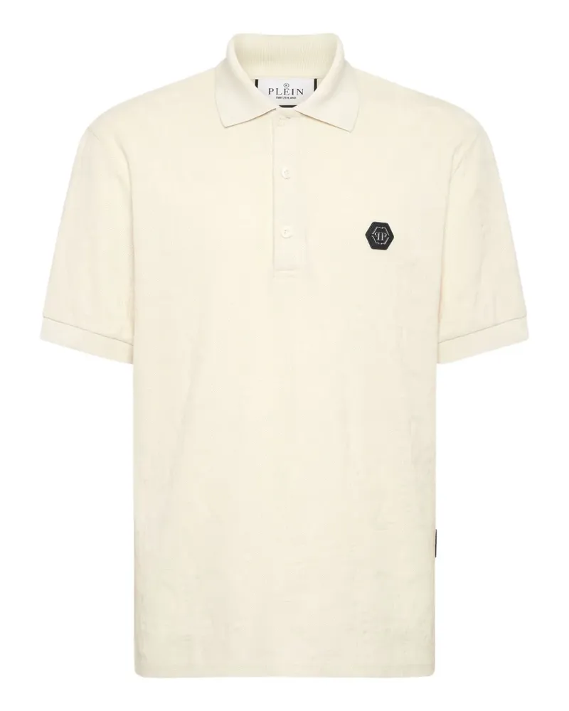 Philipp Plein Poloshirt mit Jacquardmuster - Nude Nude