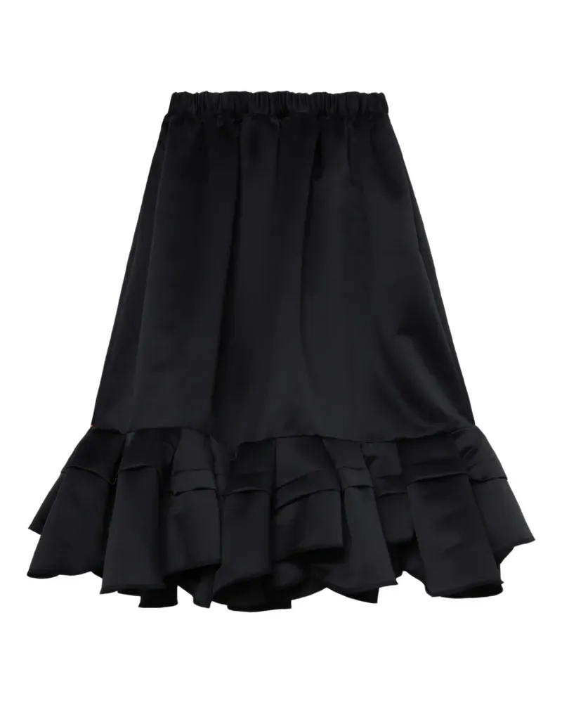 Comme des Garçons Rock mit Rüschen - Schwarz Schwarz