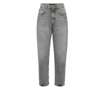 Klassische Mom-Fit-Jeans - Grau