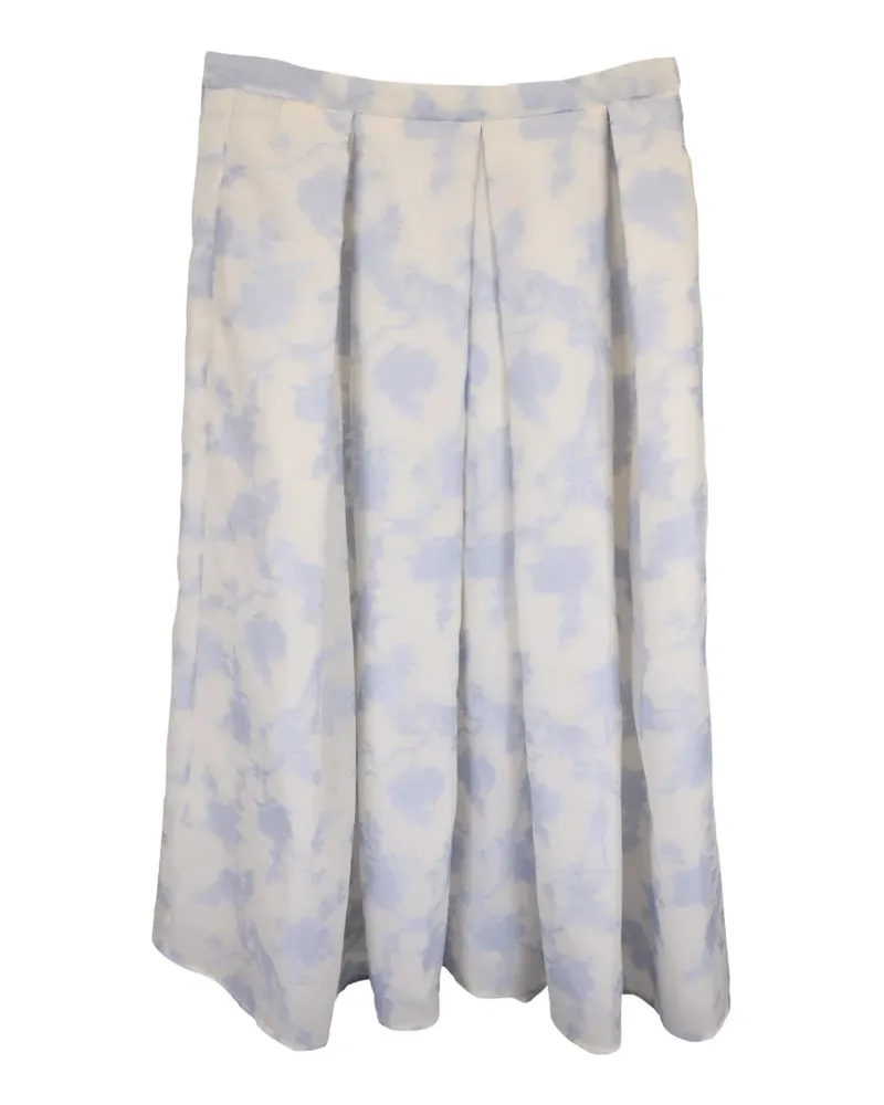 Erdem abstract-pattern midi skirt - Nude Nude