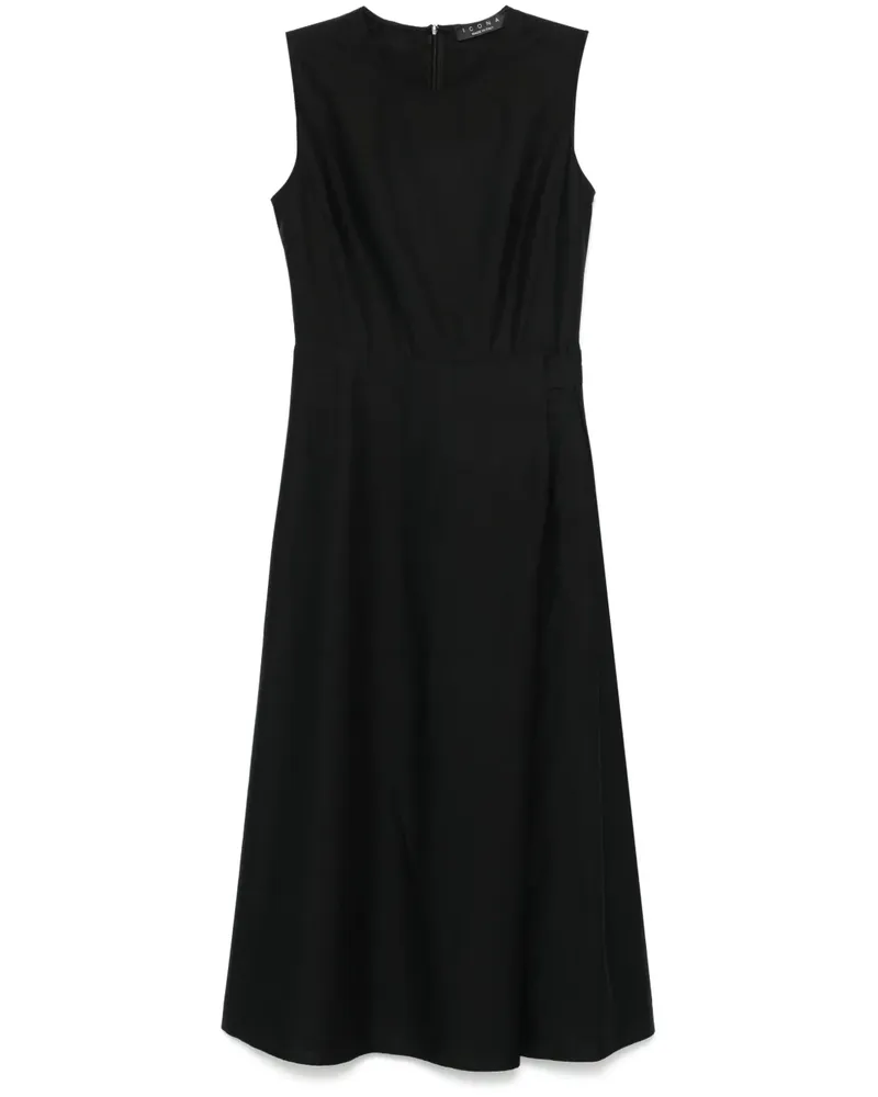 Kaos Maxikleid aus Popeline - Schwarz Schwarz