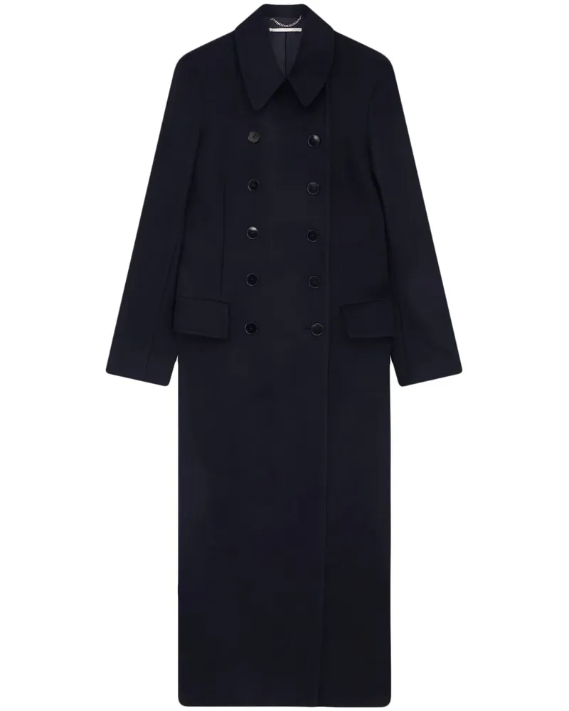 Stella McCartney Doppelreihiger Mantel aus Wollfilz - Blau Blau