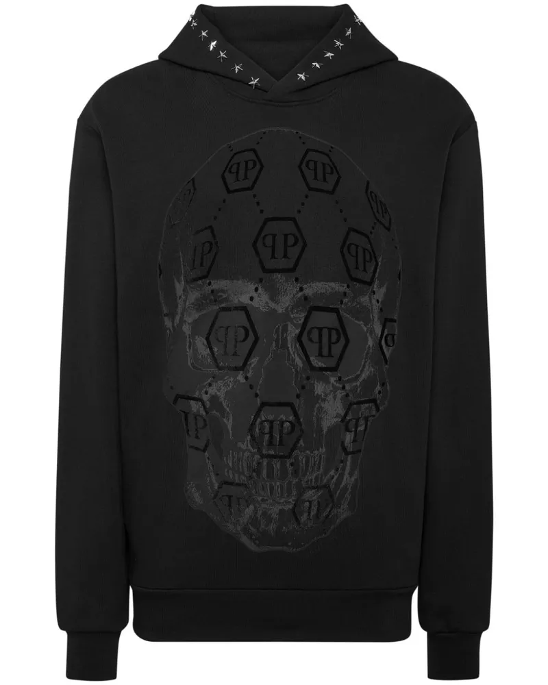 Philipp Plein Hoodie mit Totenkopf-Print - Schwarz Schwarz