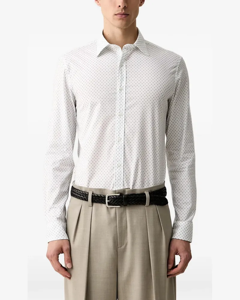 Michael Kors geometric-print long-sleeve shirt - Weiß Weiß