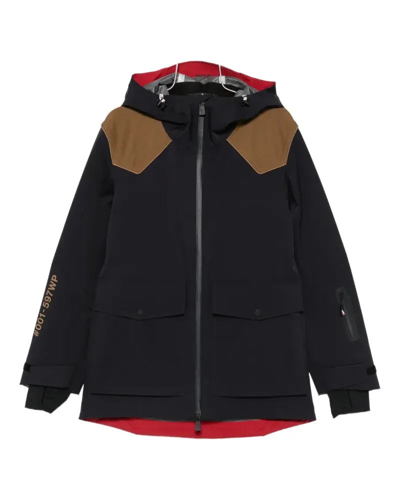 Moncler Kapuzenjacke mit Kontrasteinsätzen - Schwarz Schwarz