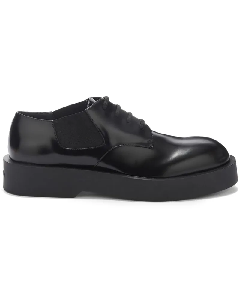 Jil Sander Derby-Schuhe mit dicker Sohle - Schwarz Schwarz