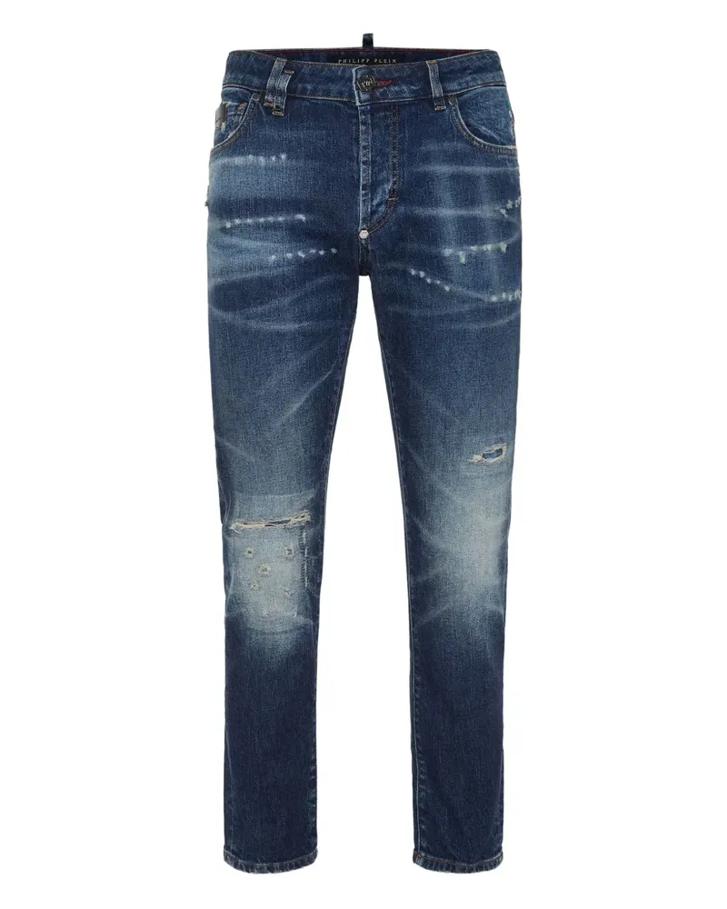 Philipp Plein Jeans im Distressed-Look - Blau Blau