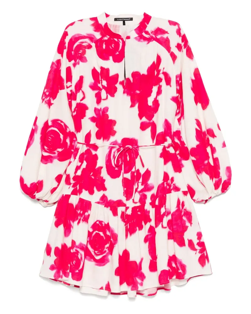 Luisa Cerano Kleid mit Blumen-Print - Rosa Rosa