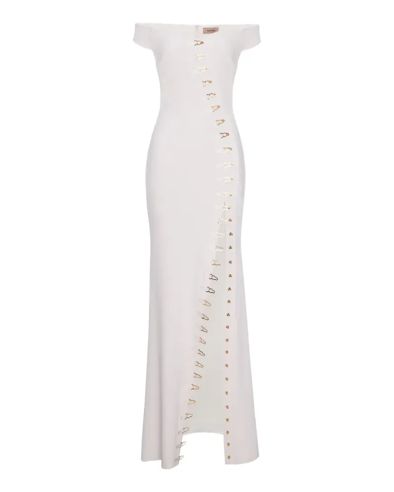 Murmur off-shoulder embellished dress - Weiß Weiß