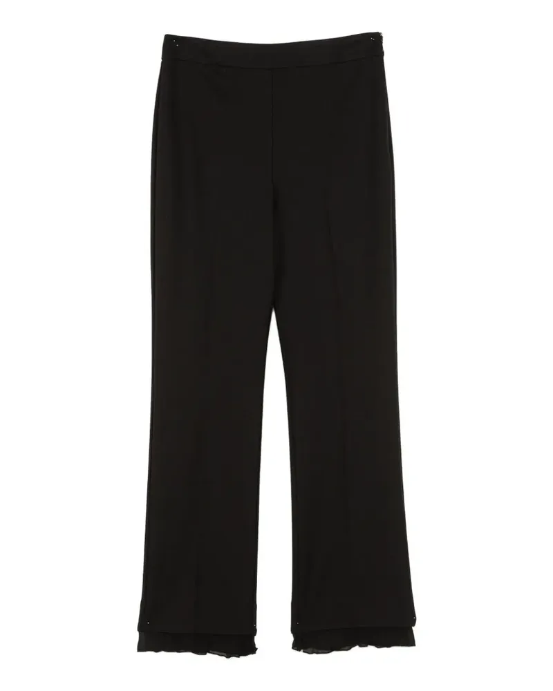 Twin-Set Hose mit Rüschen - Schwarz Schwarz
