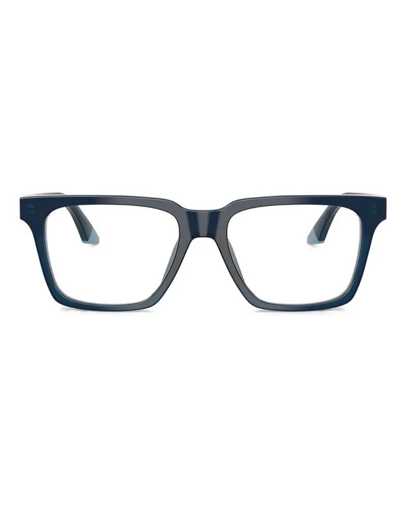 Emporio Armani geometric frame glasses - Blau Blau