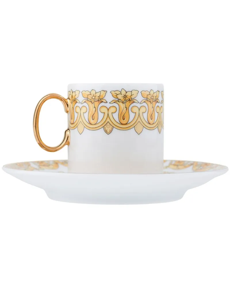 Versace Medusa Rhapsody Espressotasse mit Untersetzer - Weiß Weiß