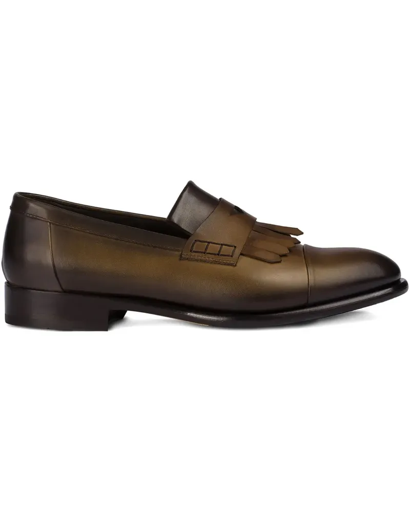 Doucal´s fringed leather loafers - Braun Braun