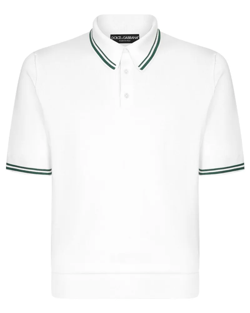 Dolce & Gabbana Poloshirt aus Seide - Weiß Weiß