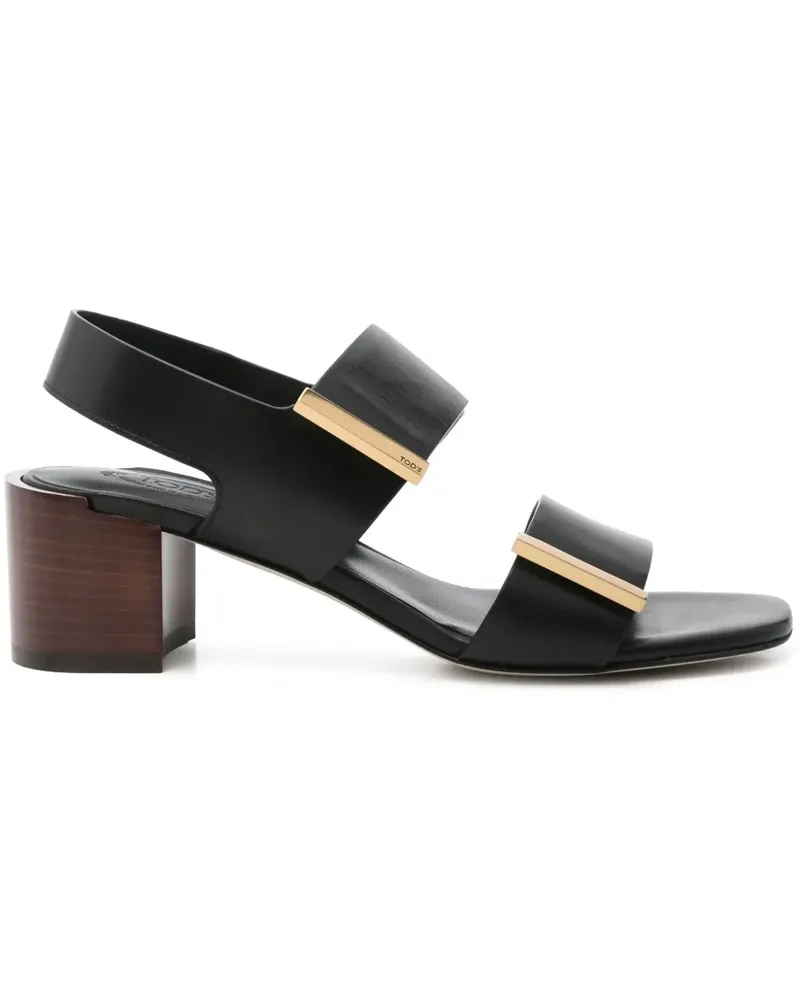 TOD'S Sandalen aus Leder 55mm - B999 BLACK B999