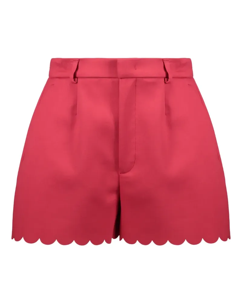 RED Valentino scalloped-hem shorts - Rot Rot