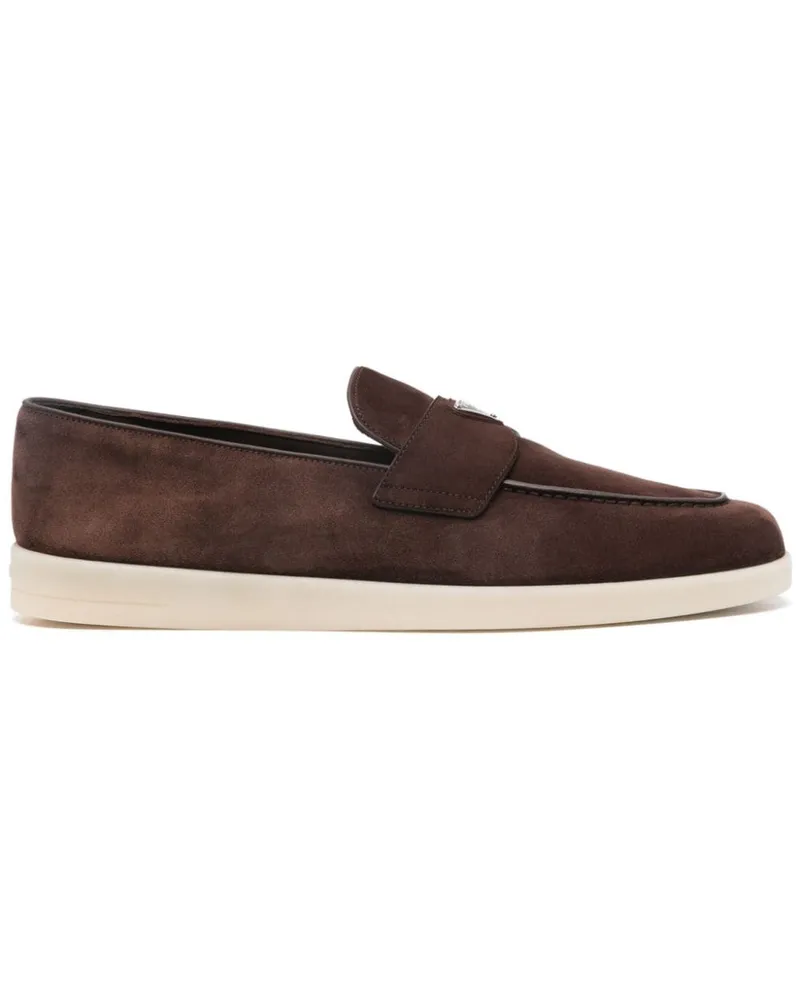 Prada Wildleder-Loafer Brown