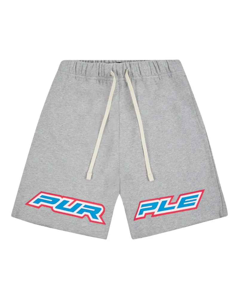 PURPLE BRAND Turbo Type logo-print shorts - Grau Grau