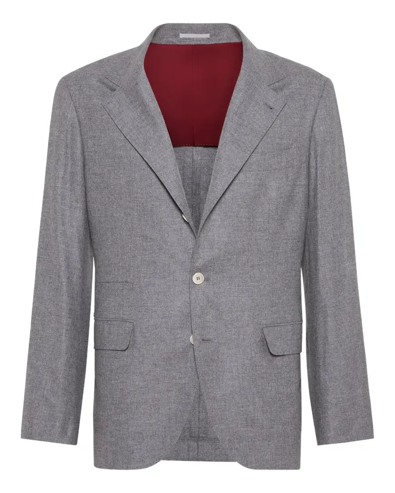 Brunello Cucinelli Flannel Sakko - Grau Grau