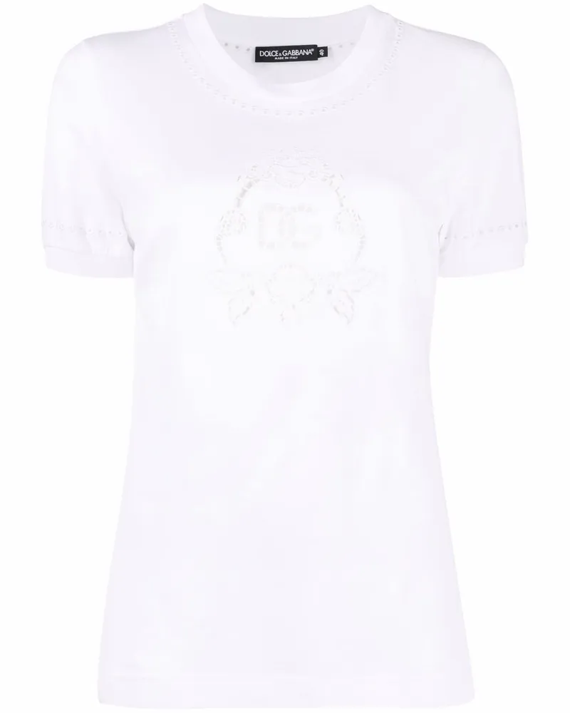 Dolce & Gabbana Hemd mit Stickerei - Weiß Weiß
