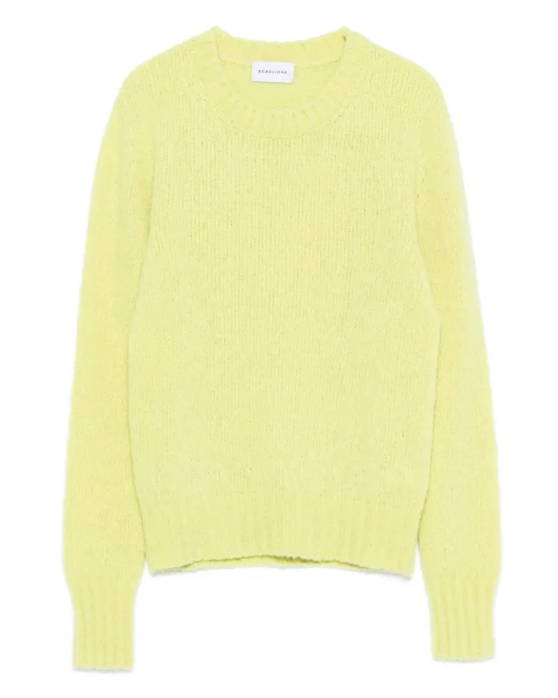 Scaglione Langärmeliger Pullover mit rundem Ausschnitt - Gelb Gelb