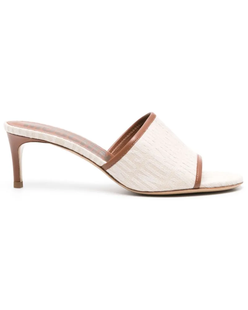 Moschino Mules mit Monogrammmuster 65mm Nude