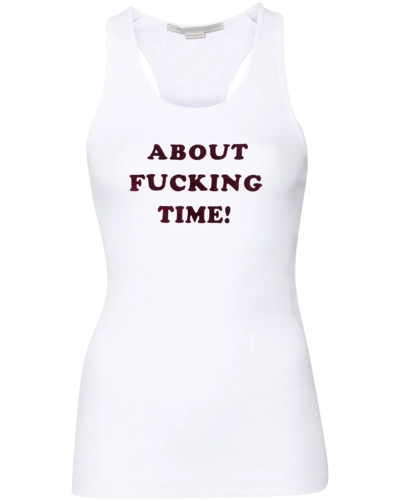 Stella McCartney About F* Time Tanktop Weiß