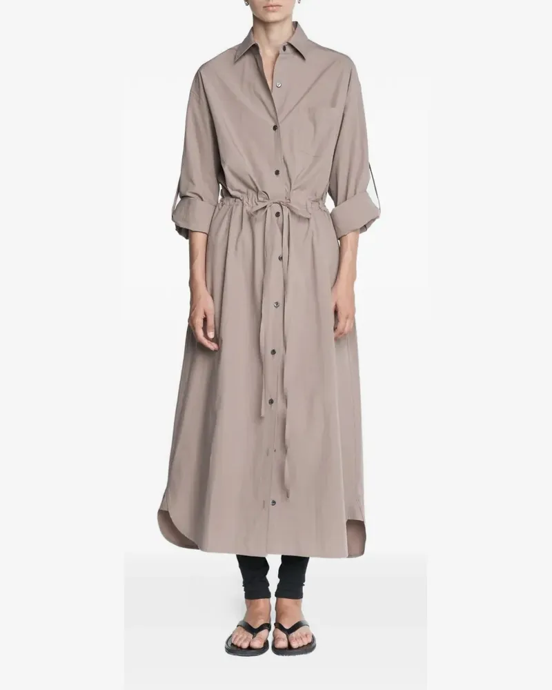 Maria Mcmanus drawstring midi shirt dress - Nude Nude