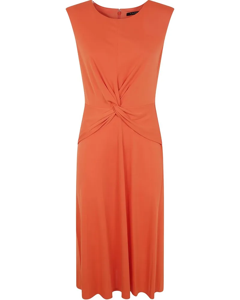 Ralph Lauren Drapiertes Midikleid - Orange Orange