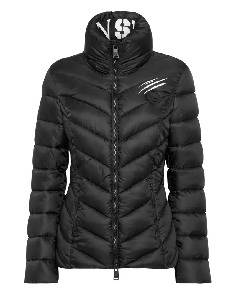 Philipp Plein Gesteppte Jacke - Schwarz Schwarz