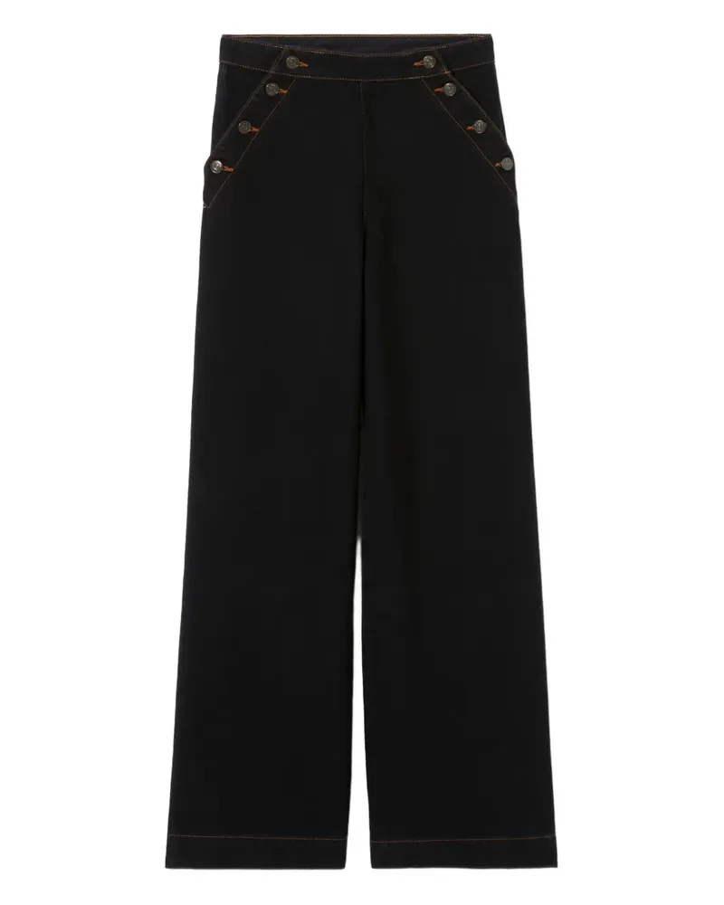 Claudie Pierlot Jeans mit Knopfverschluss - Schwarz Schwarz