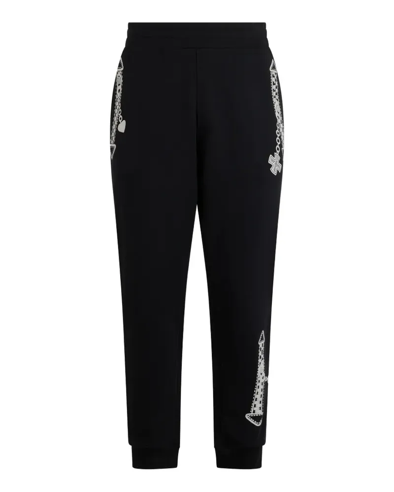 Moschino graphic-print track pants - Schwarz Schwarz
