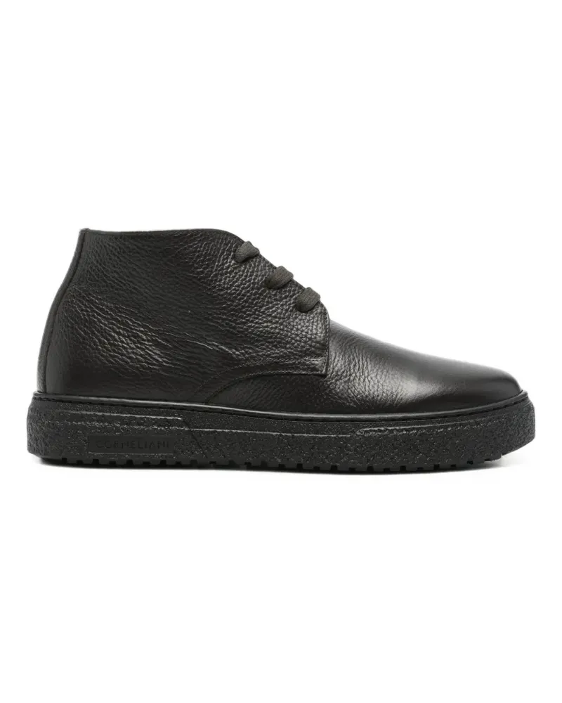 Corneliani Stiefel aus gekörntem Leder - Schwarz Schwarz