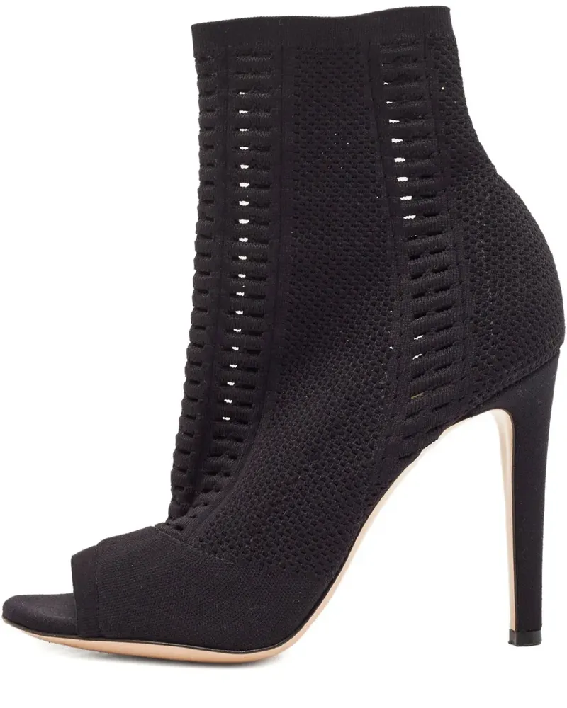 Gianvito Rossi Pre-owned Peeptoe-Stiefel 115mm - Schwarz Schwarz