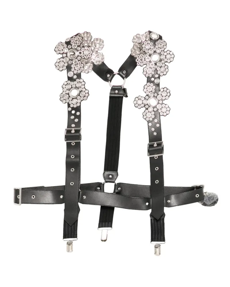 Noir Kei Ninomiya Verzierter Harness-Gürtel - Schwarz Schwarz