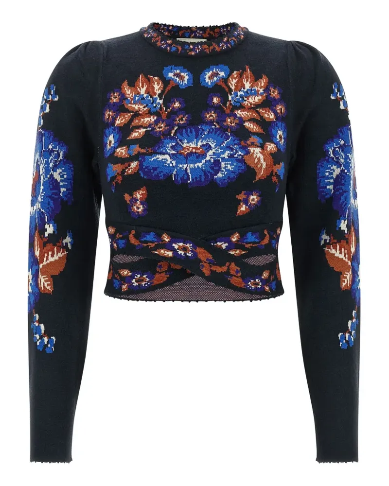 FARM Rio Bow Garden floral-inlay top - Mehrfarbig Mehrfarbig
