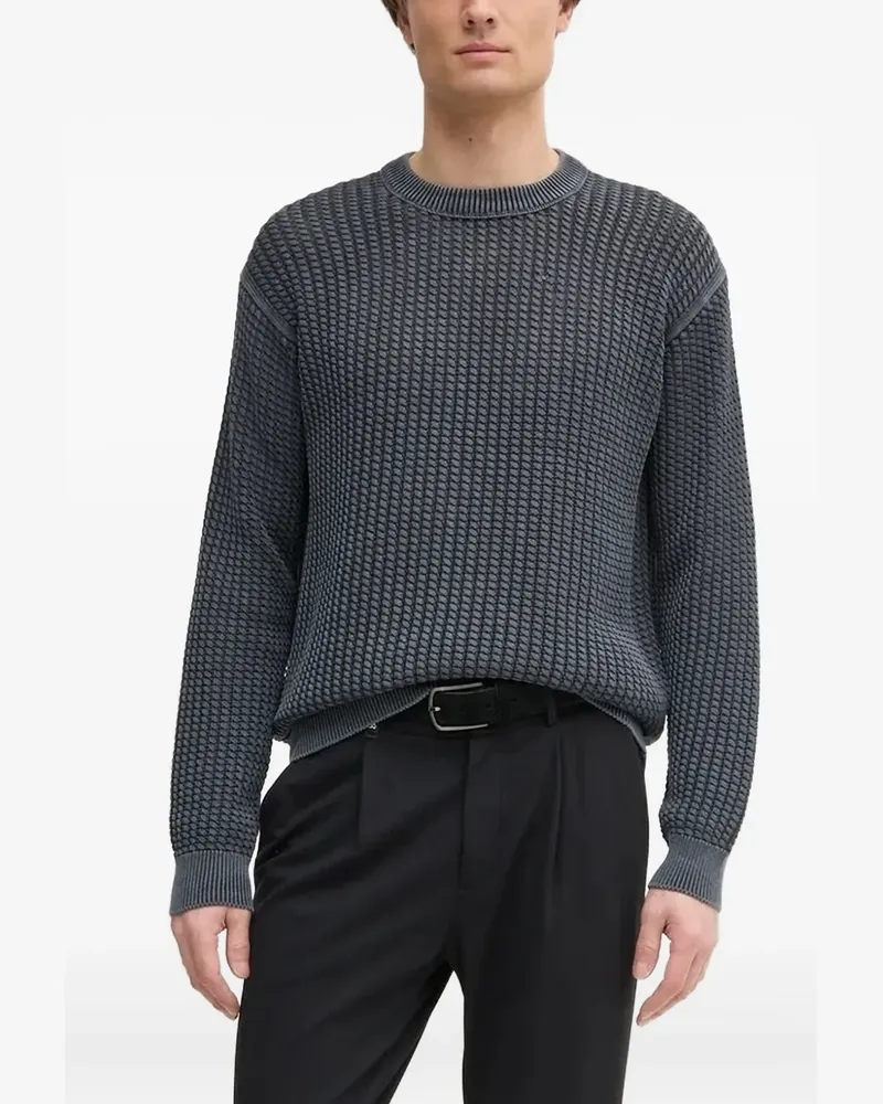 HUGO BOSS Pullover mit Rundhalsausschnitt - Blau Blau