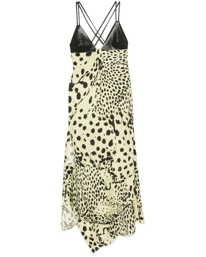 Nanushka Maxikleid mit Print - Schwarz Schwarz