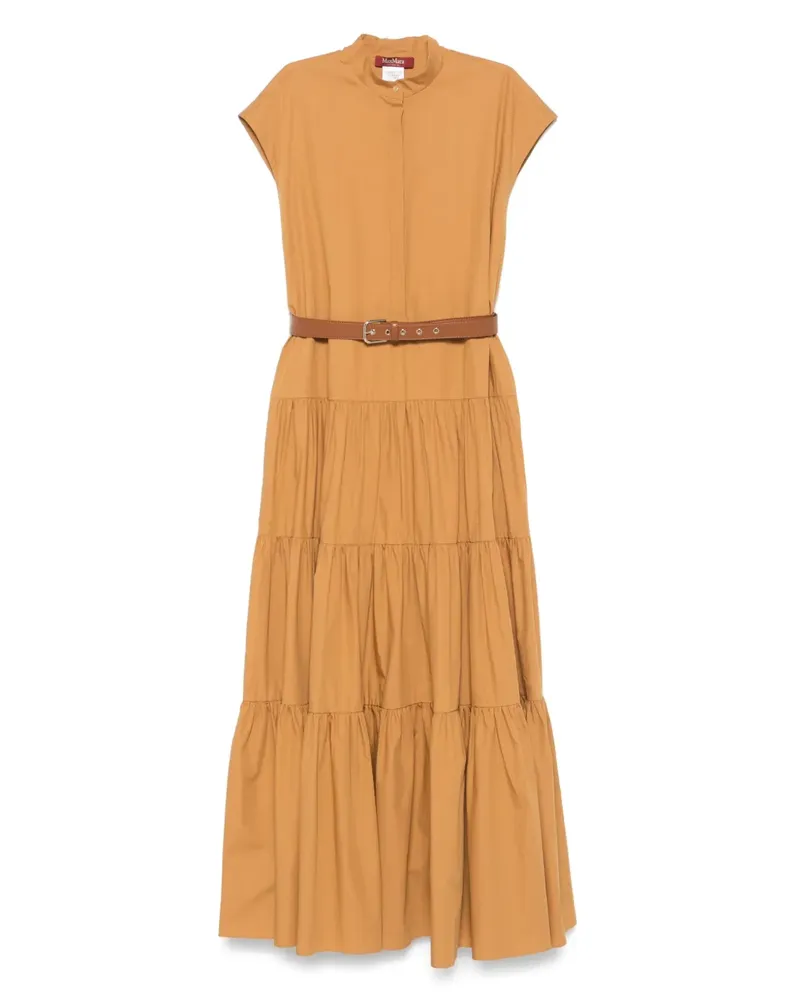 Max Mara Midikleid aus Baumwolle - Braun Braun