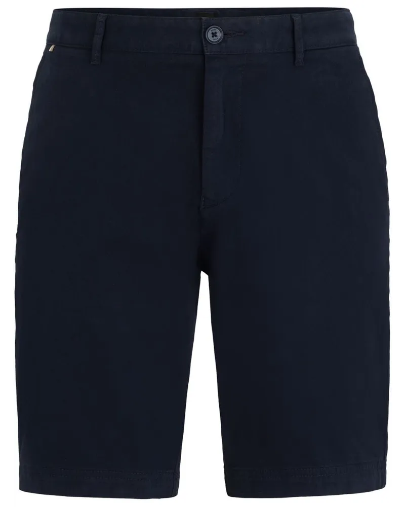 HUGO BOSS Twill-Shorts aus Baumwollstretch - Blau Blau