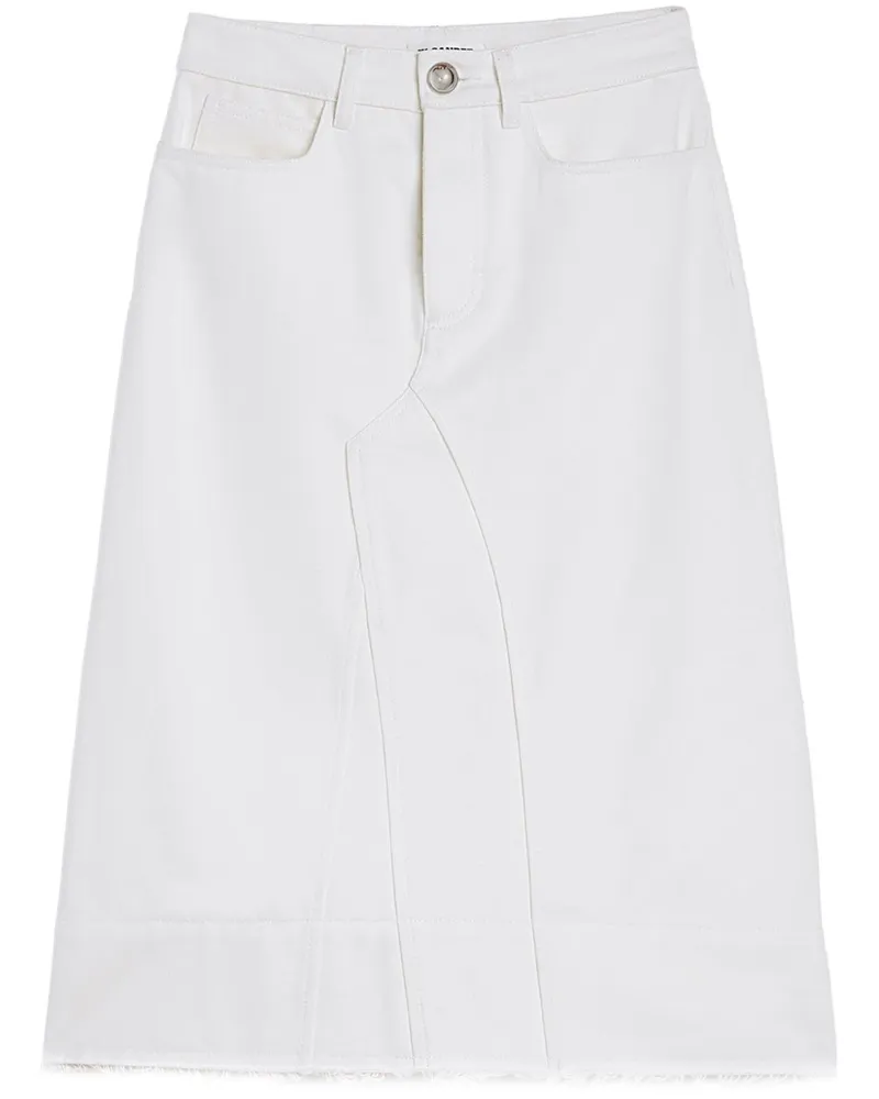 Jil Sander A-Linien-Rock mit Einsätzen - Weiß Weiß