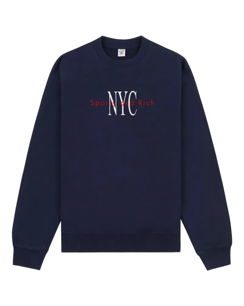 SPORTY & RICH Klassisches Sweatshirt - Blau Blau