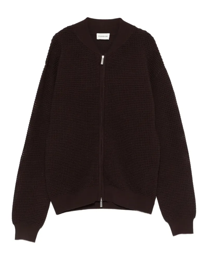 P.A.R.O.S.H. P.A.R.O H. zip-up long-sleeve cardigan - Braun Braun