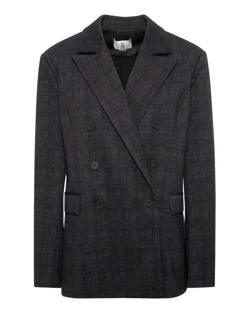 Fracomina Blazer mit Prince of Wales-Karomuster - Grau Grau